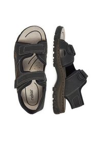Rieker Sandały 25053-00 Czarny. Kolor: czarny. Materiał: syntetyk, materiał #7