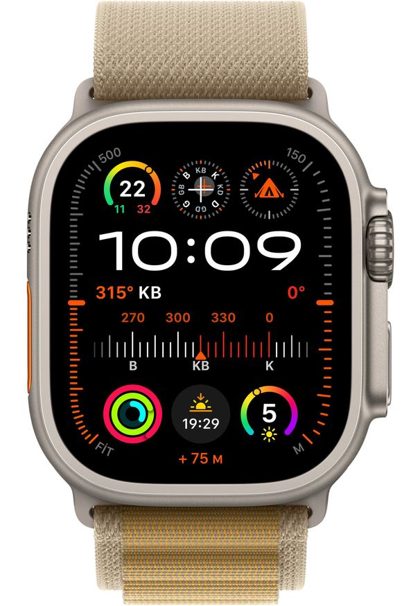 APPLE - Smartwatch Apple Watch Ultra 2 (GPS + Cellular) 49mm Light Tan Titanium Case with Sahara Alpine Band, Small (MX4E3). Rodzaj zegarka: smartwatch