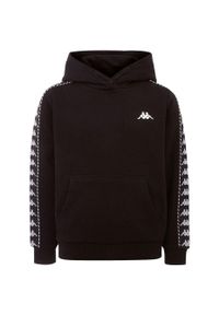 Bluza dla dzieci Kappa Igon czarna. Okazja: na uczelnię. Kolor: czarny. Materiał: dresówka. Styl: sportowy #1