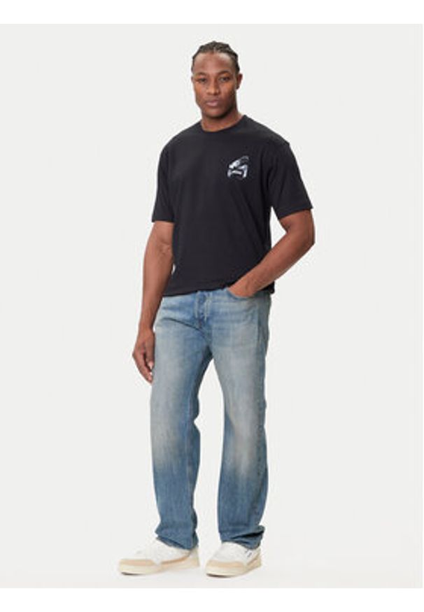 BOSS T-Shirt 50546374 Czarny Relaxed Fit. Kolor: czarny. Materiał: bawełna