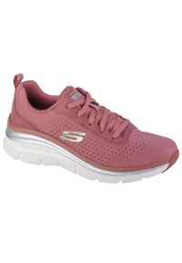 skechers - Buty sportowe Sneakersy damskie, Skechers Fashion Fit - Make Moves. Kolor: różowy. Sport: turystyka piesza