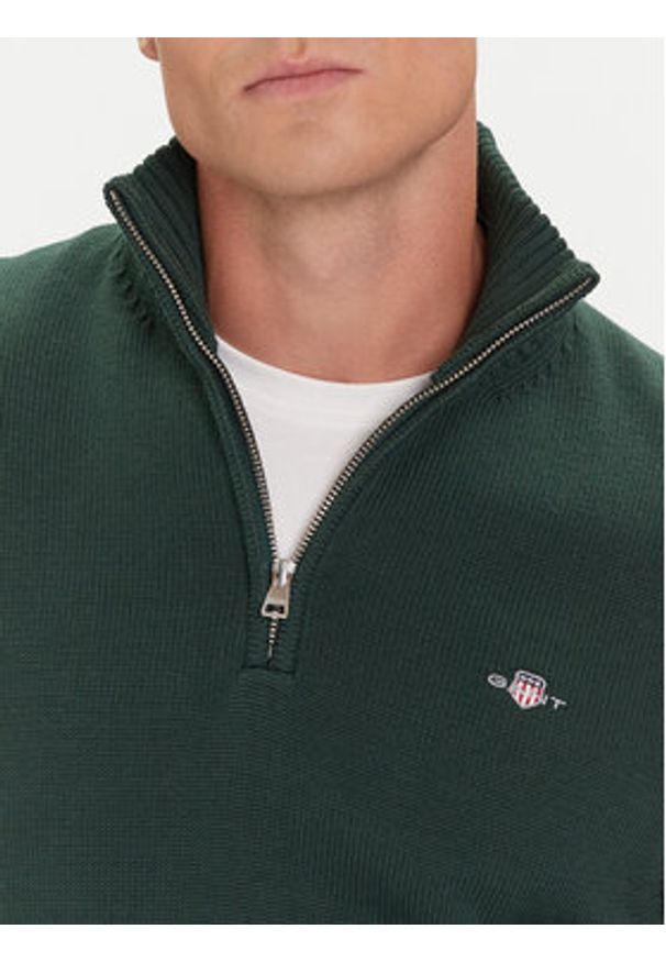 GANT - Gant Sweter 8030170 Zielony Regular Fit. Kolor: zielony. Materiał: bawełna