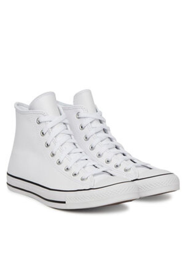 Converse Trampki Chuck Taylor All Star Leather A10554C Biały. Kolor: biały. Materiał: skóra