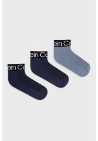 Calvin Klein Skarpetki (3-pack) męskie kolor niebieski. Kolor: niebieski