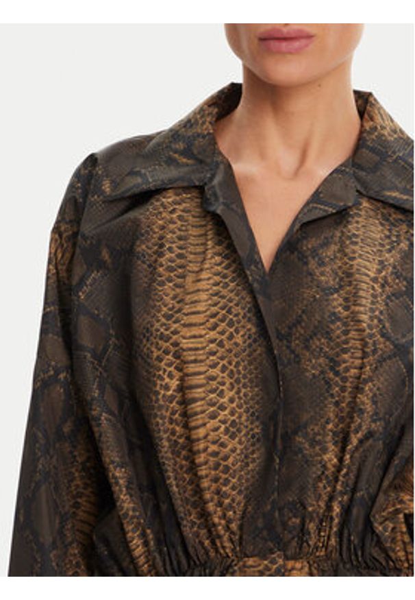 NORMA KAMALI Sukienka codzienna ST4243PHA71302 Brązowy Relaxed Fit. Okazja: na co dzień. Kolor: brązowy. Materiał: syntetyk. Typ sukienki: proste. Styl: casual