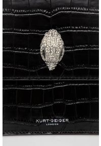 Kurt Geiger London Torebka skórzana kolor czarny. Kolor: czarny. Materiał: skórzane. Rodzaj torebki: na ramię #3