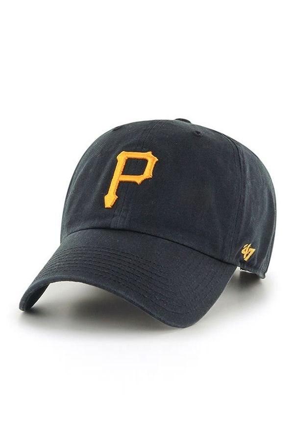 47 Brand - 47brand - Czapka Pittsburgh Pirates. Kolor: czarny. Materiał: bawełna, materiał. Wzór: gładki