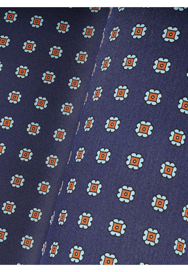 Pako Lorente - PAKO LORENTE – Granatowa poszetka we wzór. Kolor: niebieski. Materiał: jedwab