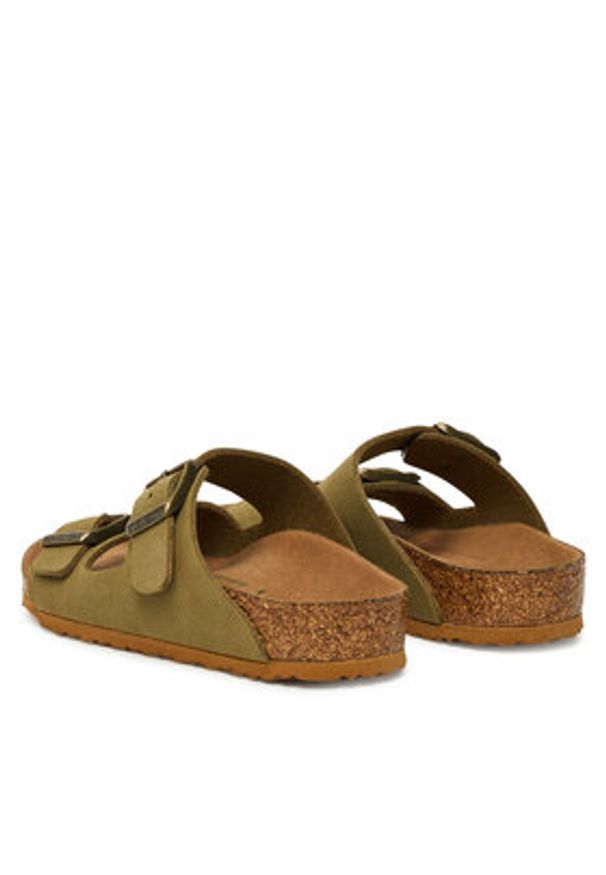 Birkenstock Klapki Arizona Kids Vegan 1027829 S Zielony. Kolor: zielony. Materiał: skóra