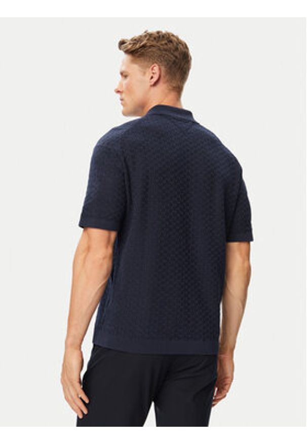TOMMY HILFIGER - Tommy Hilfiger Polo MW0MW43246 Granatowy Regular Fit. Typ kołnierza: polo. Kolor: niebieski. Materiał: bawełna