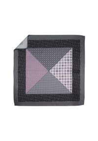 Modini - Szaro-fioletowa poszetka w 4 wzory E240. Kolor: szary, fioletowy, wielokolorowy #1