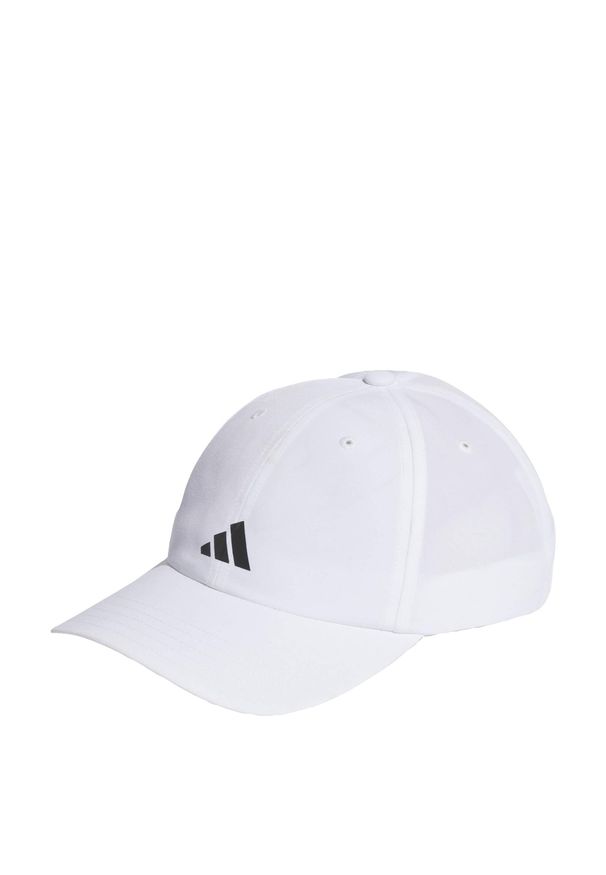 Adidas - Running Essentials AEROREADY Six-Panel Baseball Cap. Kolor: szary, biały, wielokolorowy. Materiał: materiał. Styl: sportowy, klasyczny