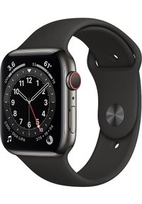 APPLE - Smartwatch Apple Watch Series 6 GPS + Cellular 44mm Gray Steel Black Sport Czarny (M09H3WB/A). Rodzaj zegarka: smartwatch. Kolor: czarny. Styl: sportowy #1