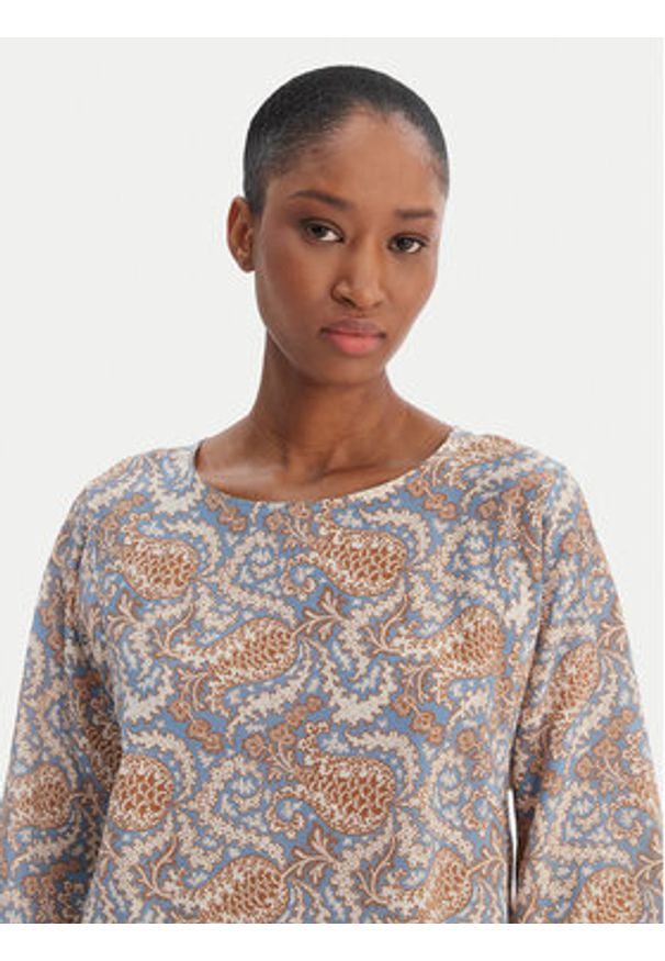 Weekend Max Mara Bluzka 2615111142 Niebieski Relaxed Fit. Kolor: niebieski. Materiał: jedwab