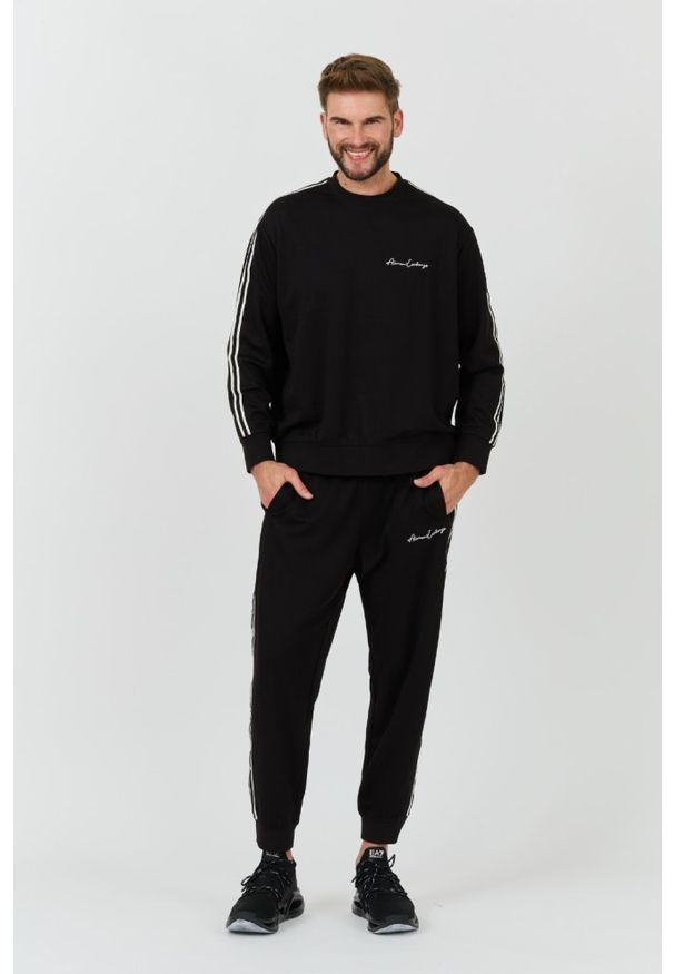Armani Exchange - ARMANI EXCHANGE Czarna bluza. Kolor: czarny