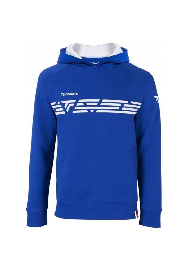 TECNIFIBRE - Bluza z kapturem dziecięca Tecnifibre Fleece Hoodie. Typ kołnierza: kaptur. Kolor: niebieski