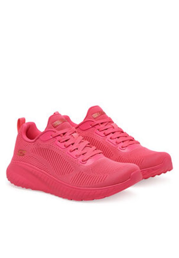 skechers - Skechers Sneakersy Bobs Squad Chaos-coo 117216/NPNK Różowy. Kolor: różowy. Materiał: materiał