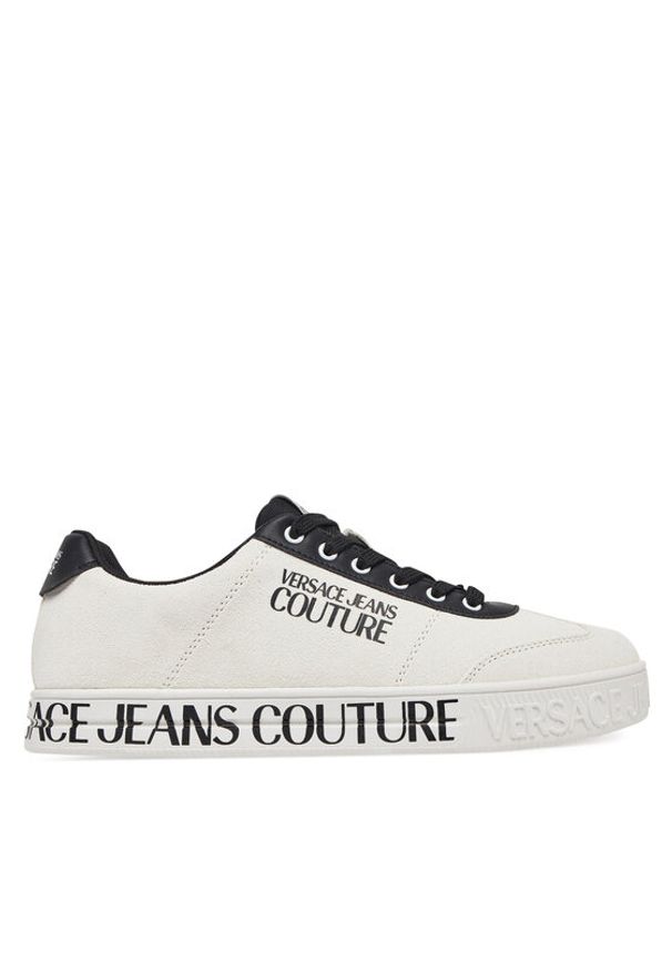 Versace Jeans Couture Sneakersy 78YA3SK6 Biały. Kolor: biały. Materiał: zamsz, skóra