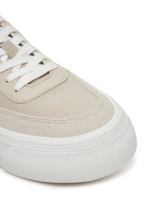 Calvin Klein Jeans Sneakersy Vulc Flatform Low Cv Mix Mg YW0YW01770 Beżowy. Kolor: beżowy. Materiał: materiał