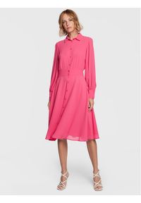 Fracomina Sukienka koszulowa FS23SD2003W41201 Różowy Regular Fit. Kolor: różowy. Materiał: syntetyk. Typ sukienki: koszulowe #1