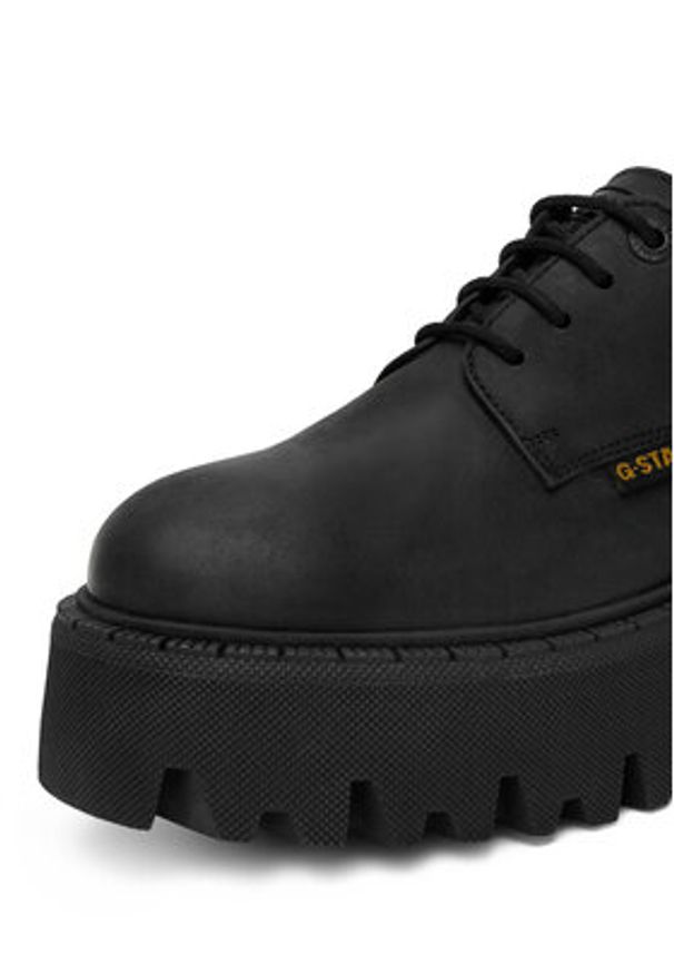 G-Star RAW - G-Star Raw Półbuty WI34-MANYA-02 Czarny. Kolor: czarny. Materiał: nubuk, skóra