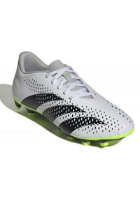 Adidas - Buty adidas Predator Accuracy.4 FxG M GZ0013 białe białe. Zapięcie: sznurówki. Kolor: biały. Materiał: guma, syntetyk. Sport: piłka nożna #4