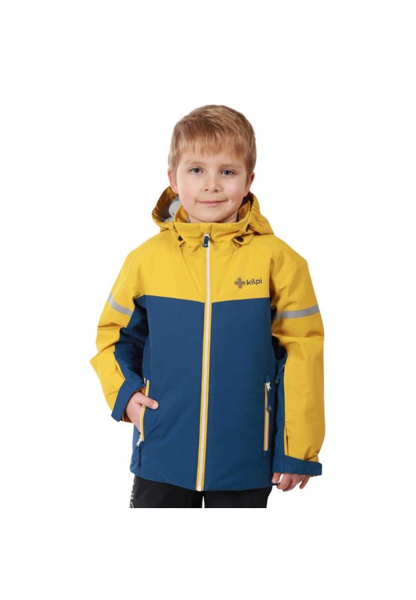 Dziecięca kurtka narciarska Kilpi Ateni. Kolor: żółty. Sezon: zima. Sport: narciarstwo