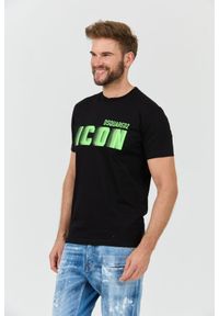 DSQUARED2 Czarny t-shirt Icon Blur Cool Fit Tee. Kolor: czarny #6