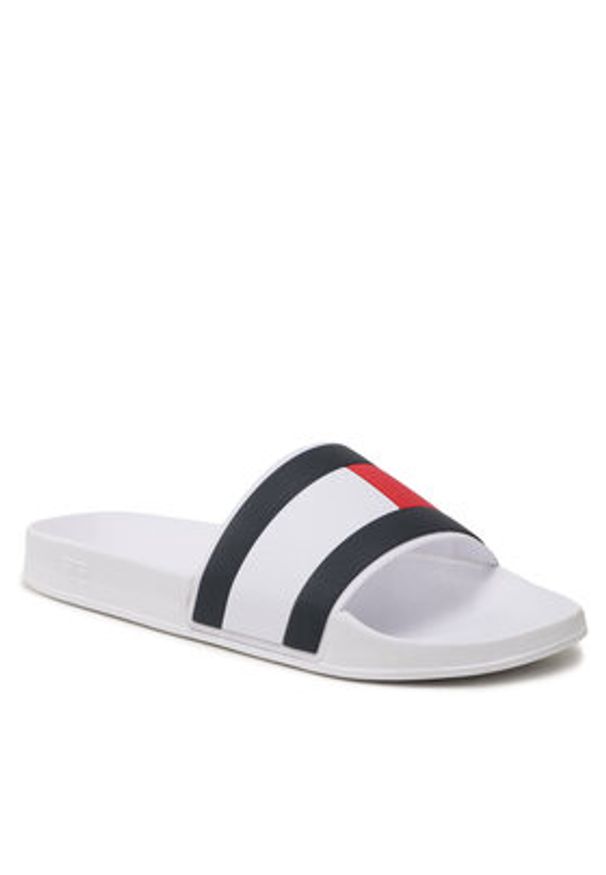 TOMMY HILFIGER - Tommy Hilfiger Klapki Rubber Th Flag Pool FM0FM04236 Biały. Kolor: biały