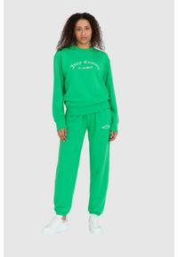Juicy Couture - JUICY COUTURE Zielona bluza damska saoirse recycled z haftowanym logo, Rozmiar S. Kolor: zielony. Wzór: haft #4