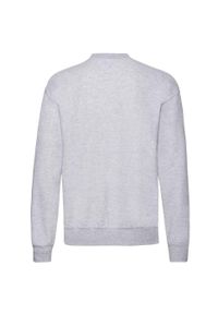 FRUIT OF THE LOOM - Męska Klasyczna, Gładka Bluza Wkładana Przez Głowę. Kolor: szary. Wzór: gładki
