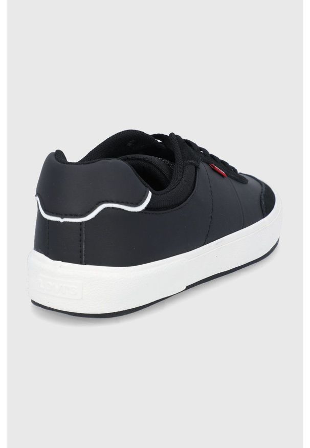 Levi's® - Levi's Buty Munro kolor czarny. Okazja: na spotkanie biznesowe. Nosek buta: okrągły. Zapięcie: sznurówki. Kolor: czarny. Materiał: guma. Sport: bieganie