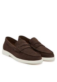 TOMMY HILFIGER - Tommy Hilfiger Mokasyny Nubuck P Loafer FM0FM05350 Brązowy. Kolor: brązowy. Materiał: skóra, nubuk #4