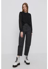 only - Only Sweter damski kolor czarny. Kolor: czarny. Materiał: dzianina. Długość rękawa: długi rękaw. Długość: długie #4