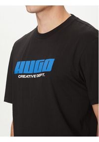 Hugo - HUGO T-Shirt Newromi 50542934 Czarny Regular Fit. Kolor: czarny. Materiał: bawełna #3