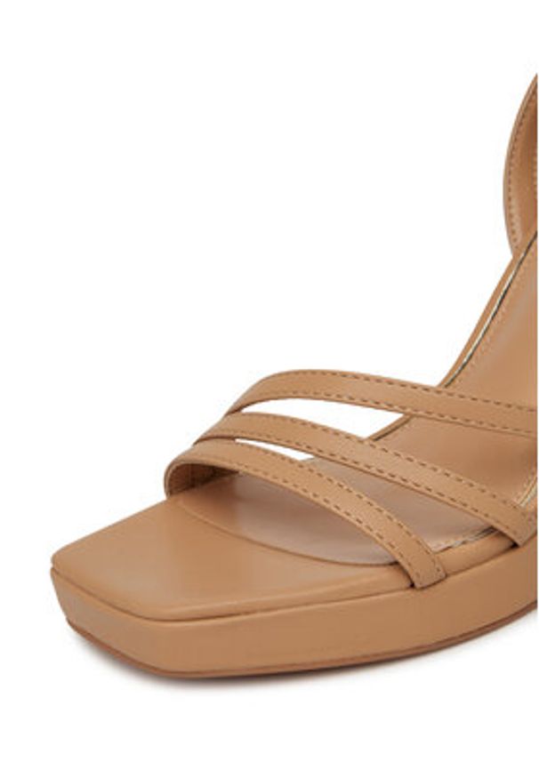 Nine West Sandały TS6197-01 Beżowy. Kolor: beżowy. Materiał: syntetyk, materiał