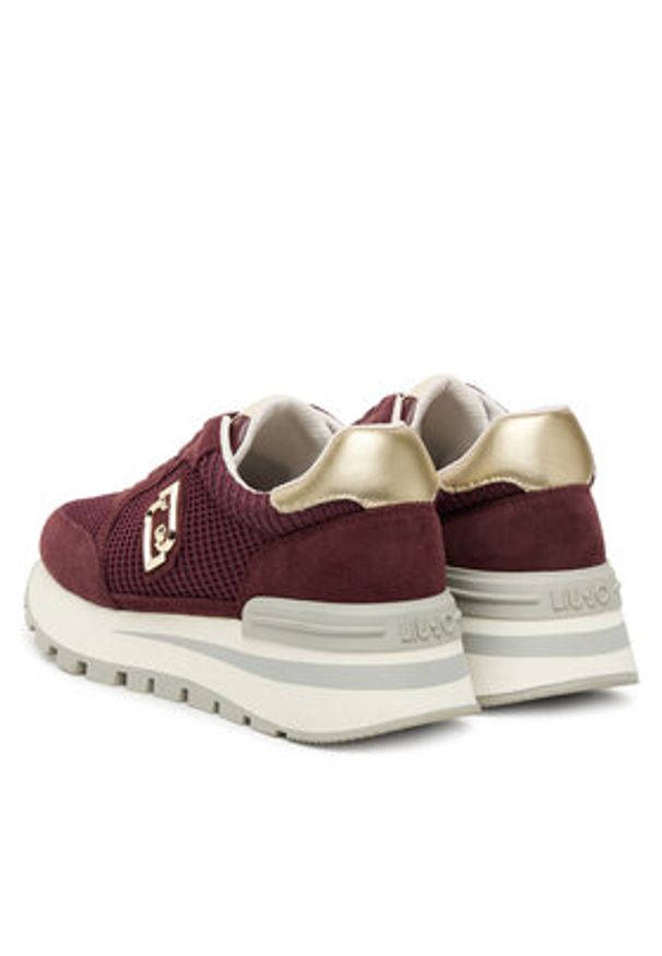Liu Jo Sneakersy Amazing 25 BF5049 PX027 Bordowy. Kolor: czerwony. Materiał: zamsz, skóra