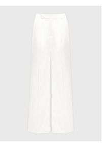 Simple Spodnie materiałowe SPD013 Beżowy Regular Fit. Kolor: biały. Materiał: syntetyk #4