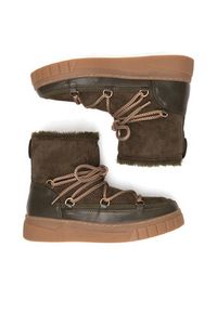 Jenny Fairy Śniegowce WS5888-11 Khaki. Kolor: brązowy. Materiał: materiał #7