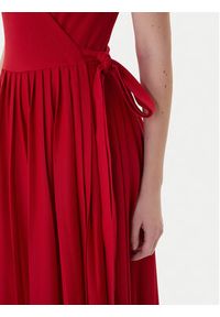 TOMMY HILFIGER - Tommy Hilfiger Sukienka codzienna 1985 WW0WW45733 Czerwony Regular Fit. Okazja: na co dzień. Kolor: czerwony. Materiał: syntetyk. Typ sukienki: proste. Styl: casual #2