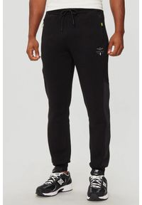 Aeronautica Militare - AERONAUTICA MILITARE Czarne męskie spodnie dresowe Joggers, Rozmiar XXL. Kolor: czarny. Materiał: dresówka