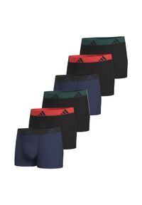 Adidas - Bokserki Active Flex Cotton 6 pak. Kolor: szary. Materiał: bawełna, elastan