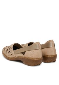 Rieker Półbuty 41356-60 Beżowy. Kolor: beżowy. Materiał: skóra #4