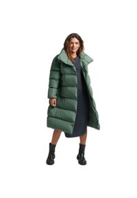 Damska długa kurtka Superdry. Kolor: zielony. Materiał: puch. Długość rękawa: długi rękaw. Długość: długie. Sezon: zima #1