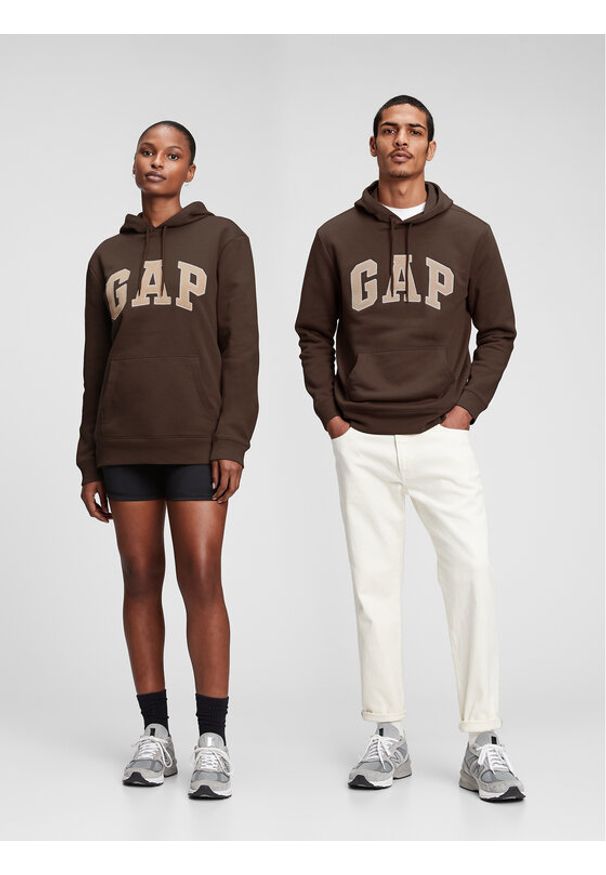 GAP - Bluza Gap. Kolor: brązowy. Materiał: bawełna