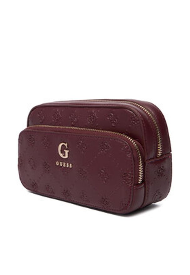 Guess Kosmetyczka PW7545 P5473 Bordowy. Kolor: czerwony. Materiał: skóra