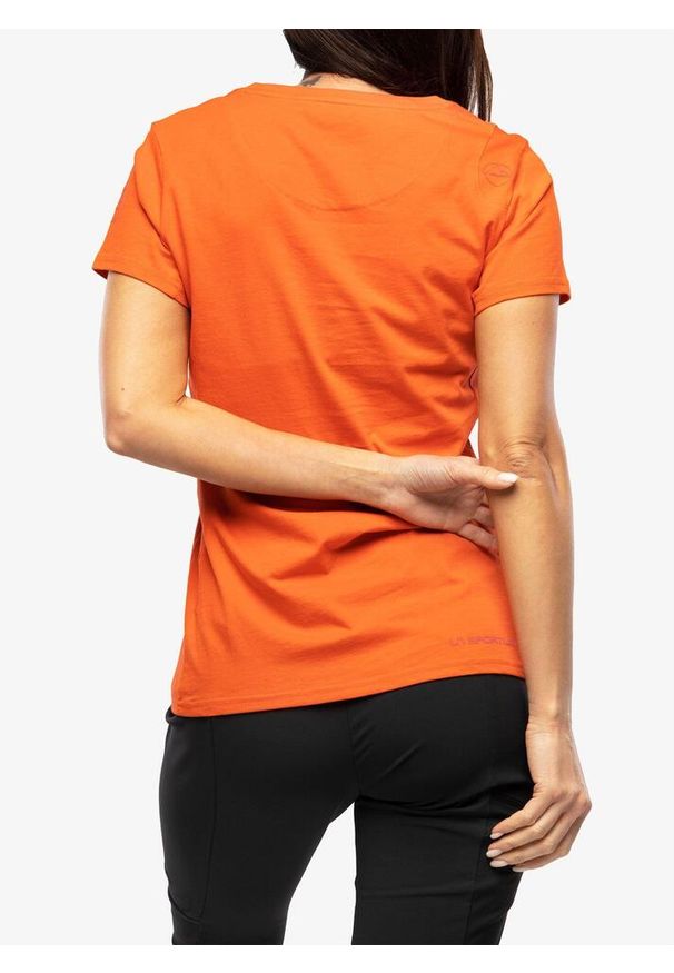 LA SPORTIVA - Koszulka bawełniana damska La Sportiva Peaks T-Shirt. Kolor: pomarańczowy. Materiał: bawełna