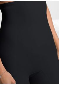 bonprix - Spodnie modelujące, silny stopień modelowania sylwetki. Kolor: czarny. Materiał: skóra, materiał #3