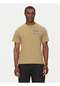Element T-Shirt ELYZT00522 Khaki Regular Fit. Kolor: brązowy. Materiał: bawełna