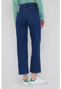 Lee jeansy WIDE LEG LONG DARK TANJA damskie high waist. Stan: podwyższony. Kolor: niebieski